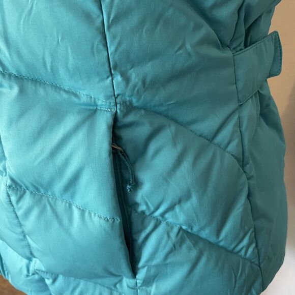 Eddie Bauer Women’s Down Vest Sz XS Turquoise Adjustable Waist Snaps EB650 - Picture 7 of 16
